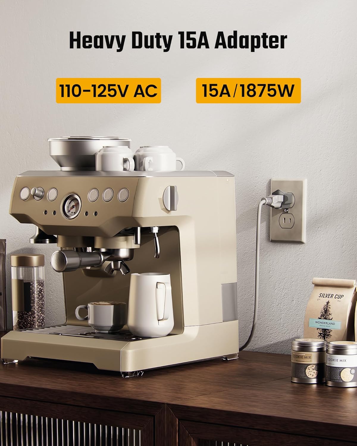 2 Prong to 3 Prong Outlet Adapter, ETL Listed 3-2 Prong Adapter, Fire-Retardant (392℉) PBT Material, Heavy Duty Wall Plug Adapter for Old Homes, Travel to Japan, and Industrial Use, Gray 4-Pack - Image 5